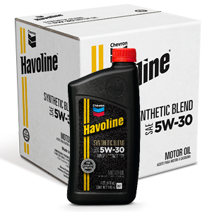 Havoline Synthetic Blend Motor Oil 5W-30 Quart Case