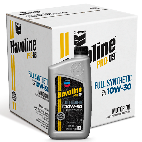 Havoline ProDS Full Synthetic Motor  Oil 10W-30 Quart Case