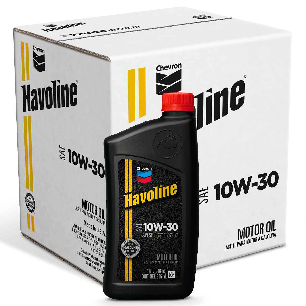 Havoline Motor Oil 10W-30 Quart Case